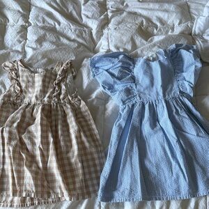 H&M Blue and Tan Kids Casual Dresses